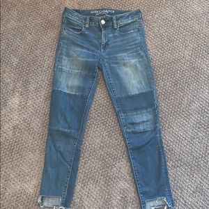 Patched denim